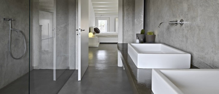 Betonlook in de badkamer: materialen & eigenschappen